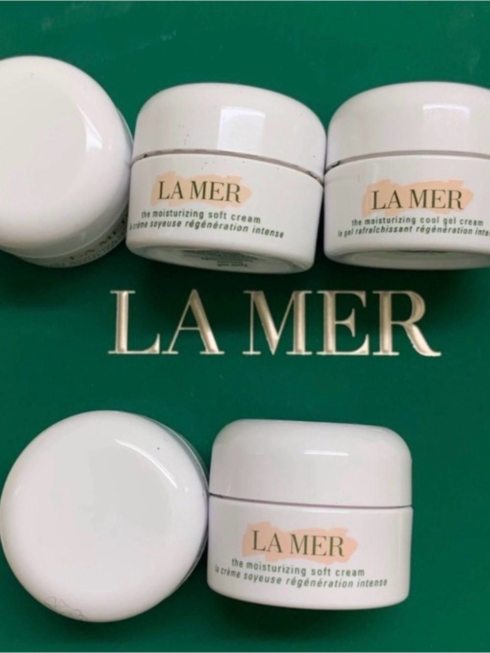 La Mer Moisturizing Soft Cream Emptry Jars - White Set of 3